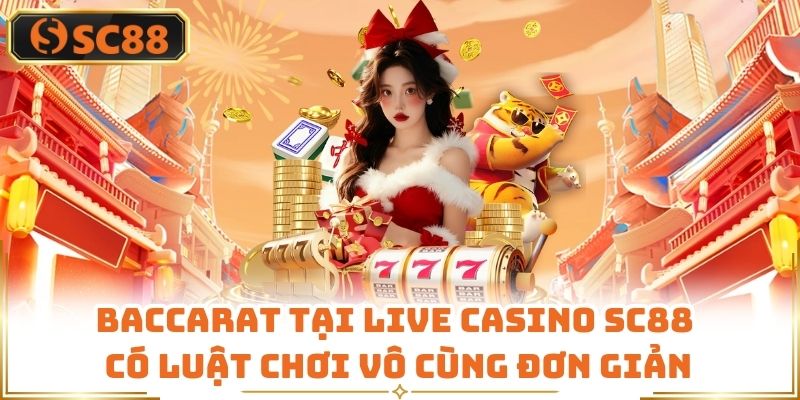 Baccarat tại live casino SC88 có luật chơi vô cùng đơn giản